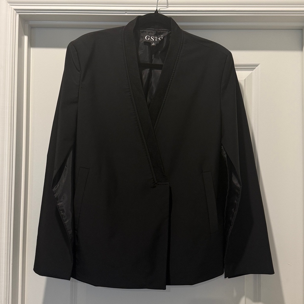 GSTQ Black Blazer Cape Size Large - Picture 3 of 16